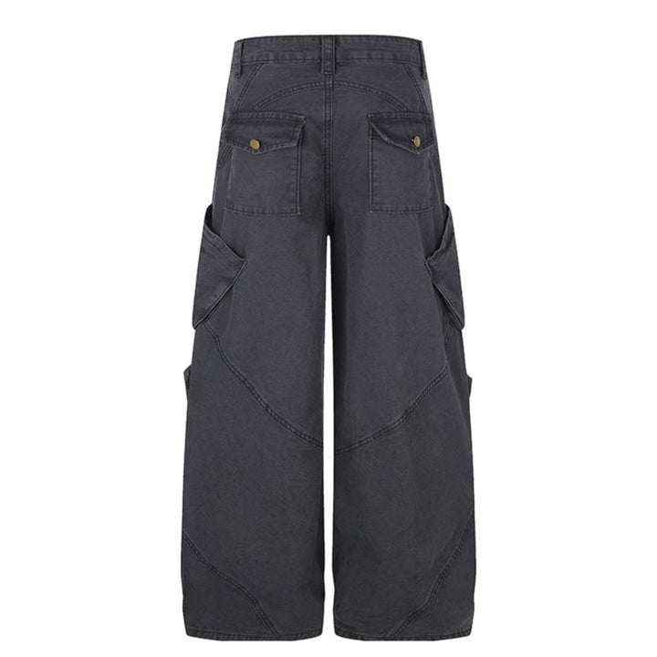 Damen Weite High‑Waist Cargo‑Culottehose mit Multi‑Taschen Drune