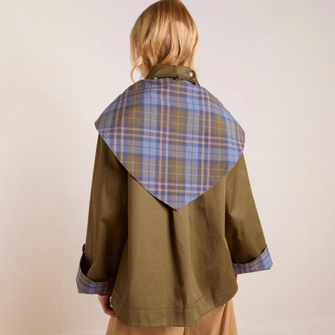 Damen modischer Trenchcoat mit charakteristischem Kragen und praktischen Taschen Drune