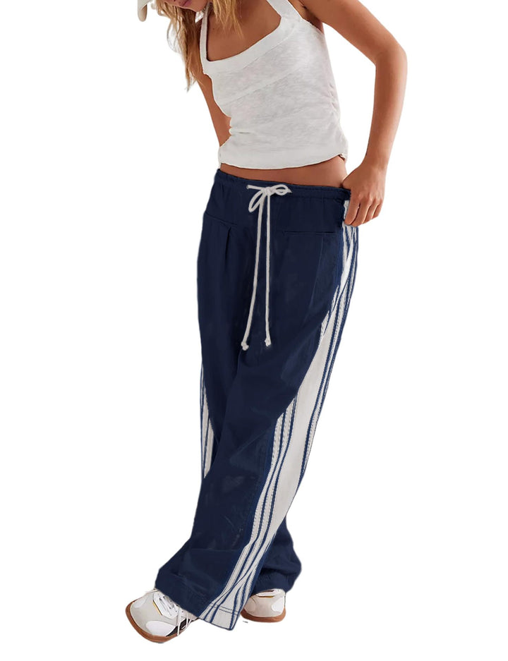 Damen Lässige Sporthose mit seitlichen Streifen Drune