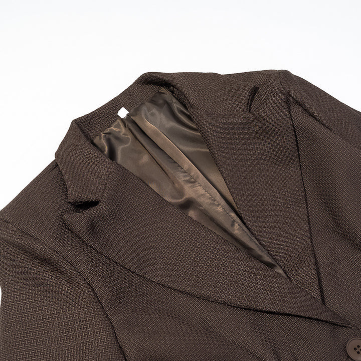 Damen Taillierter Blazer mit geraffter Taillenpartie und strukturierter Weboptik Drune