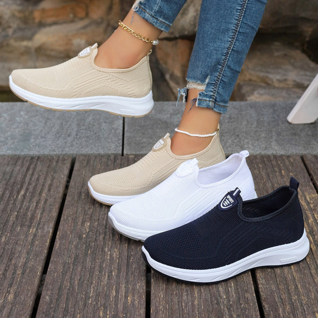 Damen Atmungsaktive Slip-On Freizeitschuhe mit dämpfender Sohle Drune