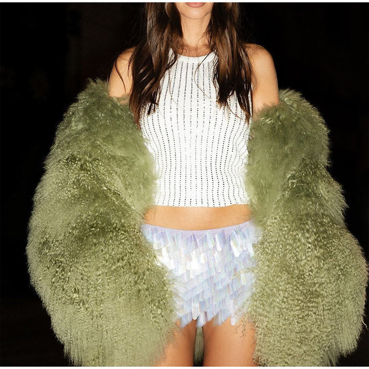 Damen Kuschelige Teddyjacke im oversized Schnitt mit voluminösen Ärmeln Drune