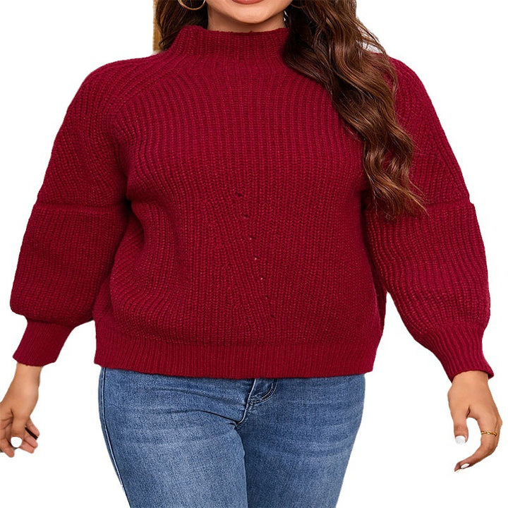 Damen modischer Rollkragenpullover mit strukturiertem Rippmuster und lässigem Schnitt Drune