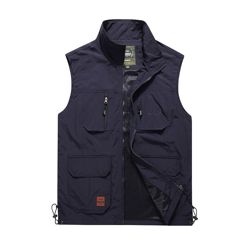 Herren Outdoor‑Utility‑Weste mit multifunktionalen Taschen und atmungsaktivem Meshfutter Drune