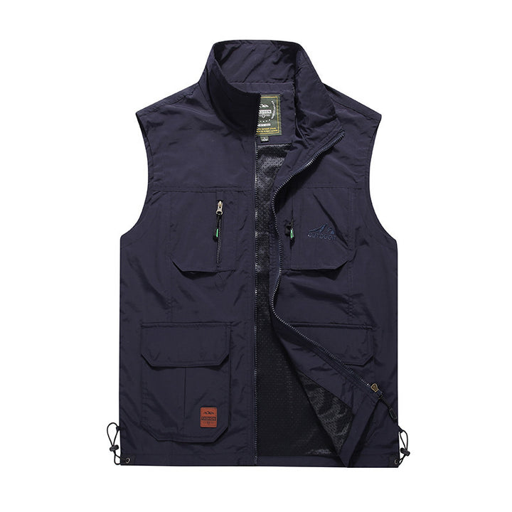 Herren Outdoor‑Utility‑Weste mit multifunktionalen Taschen und atmungsaktivem Meshfutter Drune