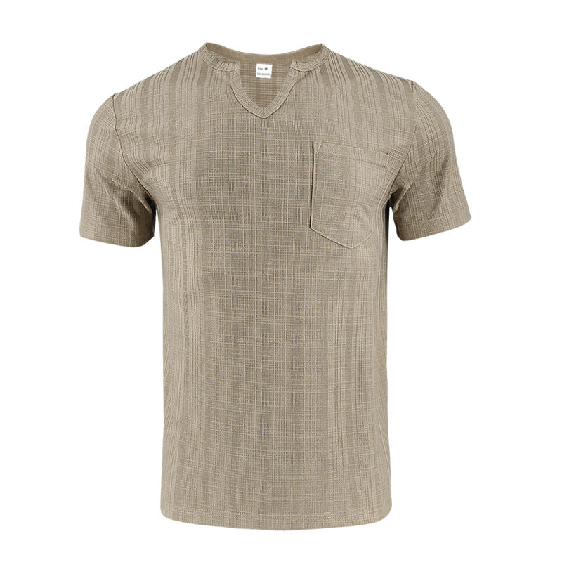 Herren Kurzarmshirt mit Struktur und Brusttasche Drune