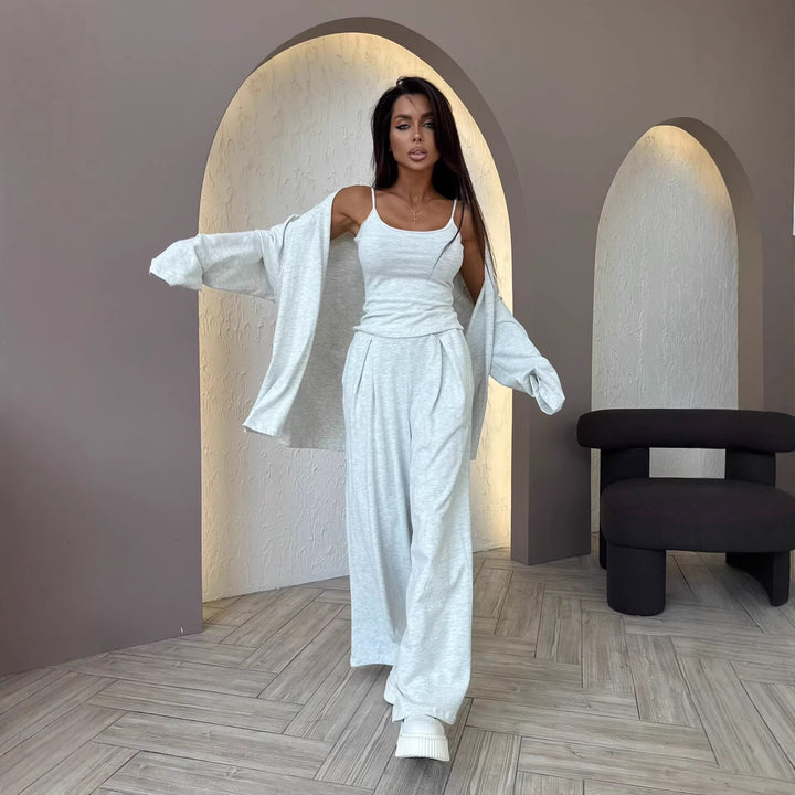 Damen lässige Freizeitjacke mit bindbarem Gürtel und weitem Schnitt Drune
