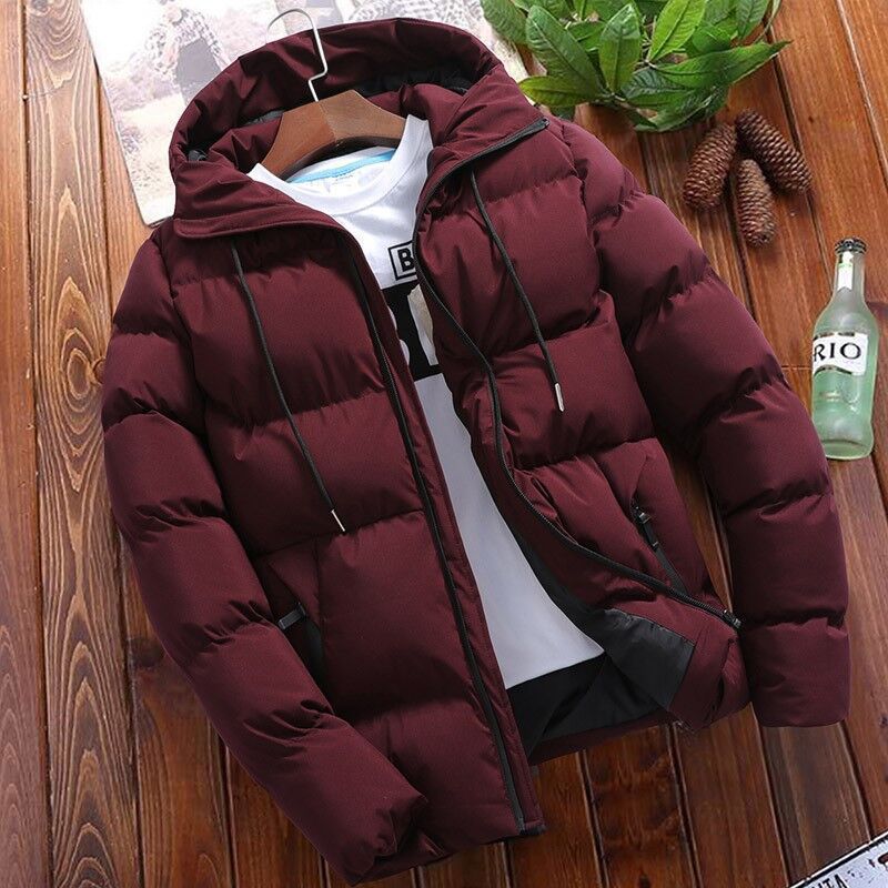 Herren nan wattierte Kapuzen-Winterjacke mit wasserabweisender Außenhülle und gesteppter Isolierung Drune