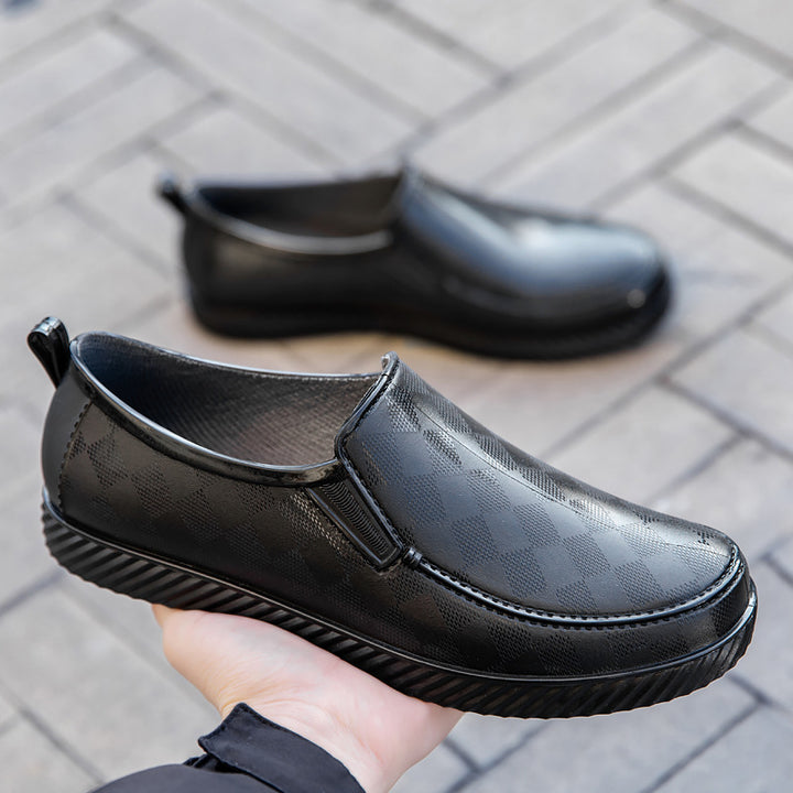 Herren Elegante wasserdichte Slipper mit strukturierter Oberfläche und profilierter Lightweight-Sohle Drune