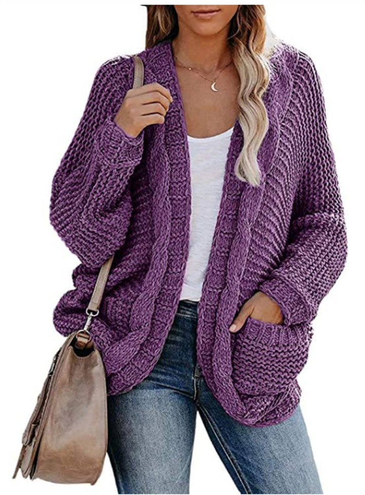 Damen Grobstrick Cardigan mit praktischen Taschen und lässigem Schnitt Drune