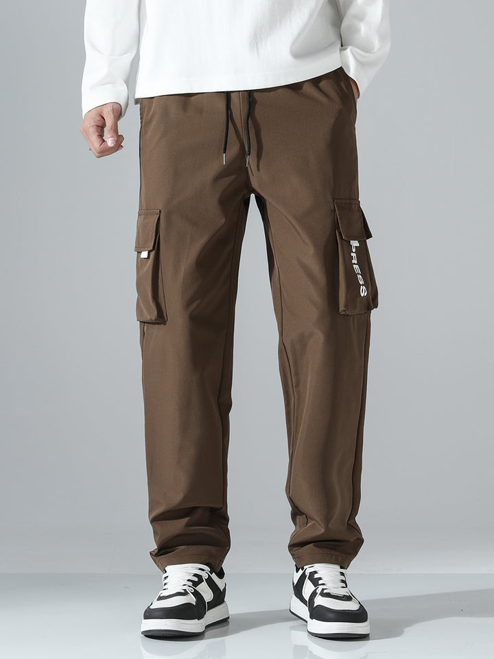 Herren Tapered Cargo-Jogginghose mit elastischem Tunnelzug, multifunktionalen Klapptaschen & ergonomischen Nähten Drune
