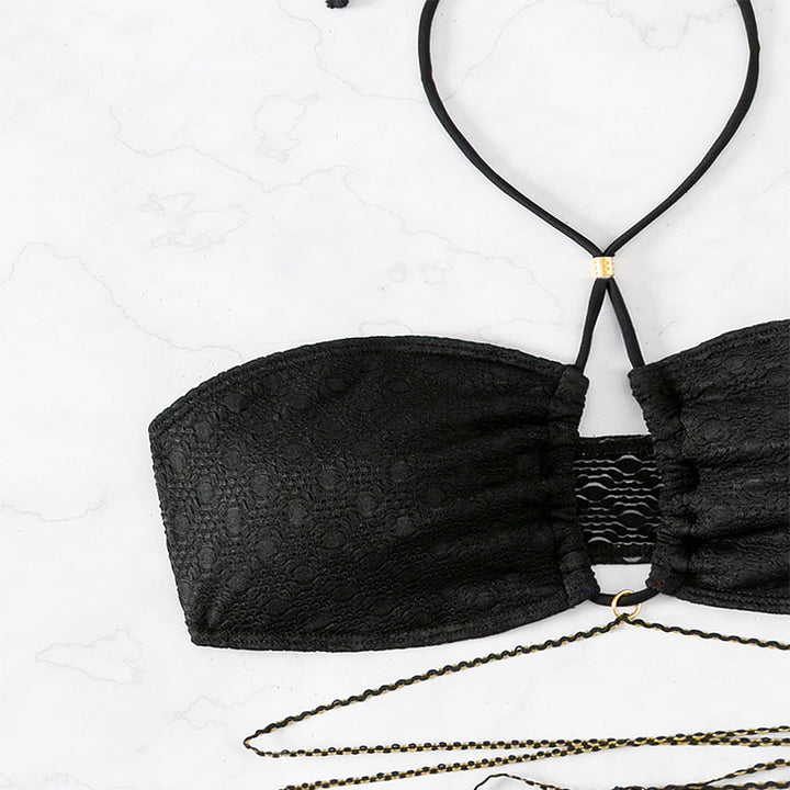 Damen Bandeau-Bikini mit raffiniertem Schnürdesign Drune