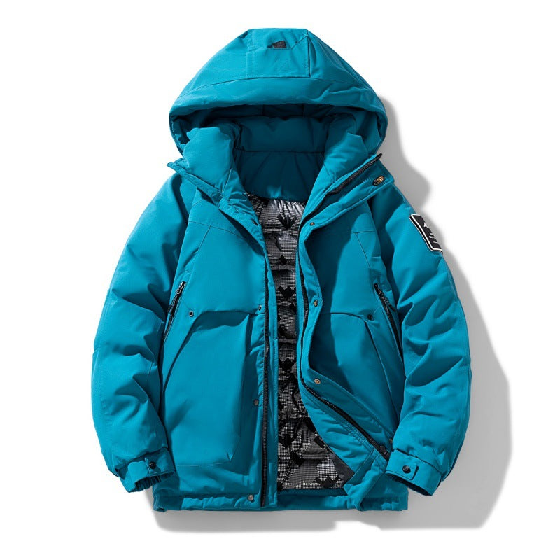 Unisex wasserabweisende gesteppte Winterjacke mit Kapuze und Thermoisolierung Drune