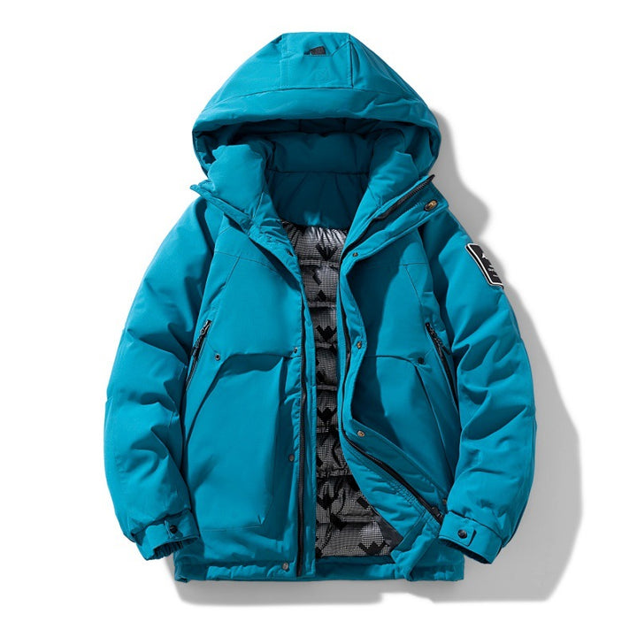 Unisex wasserabweisende gesteppte Winterjacke mit Kapuze und Thermoisolierung Drune