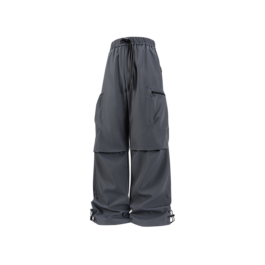 Damen Weite Technical-Cargo-Hose mit Tunnelzugbund, verstärkten Kniepartien und verstellbaren Beinabschlüssen Drune