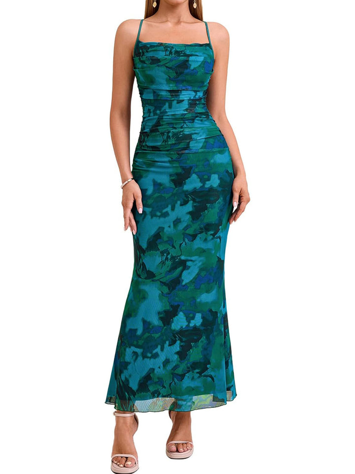 Damen Eingehülltes Abendkleid mit trägerlosem Design und Raffungen Drune
