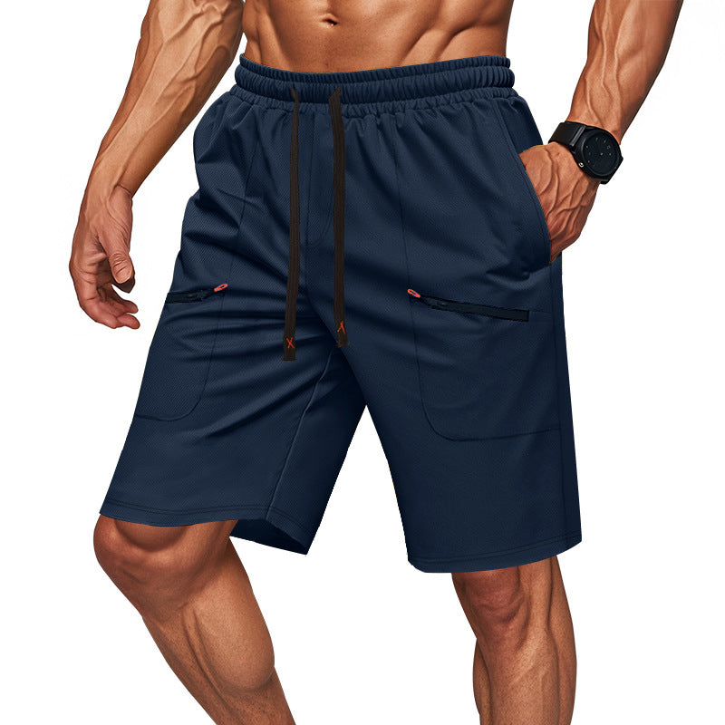 Herren Sportliche Shorts mit vielseitigen Taschen und elastischem Bund Drune