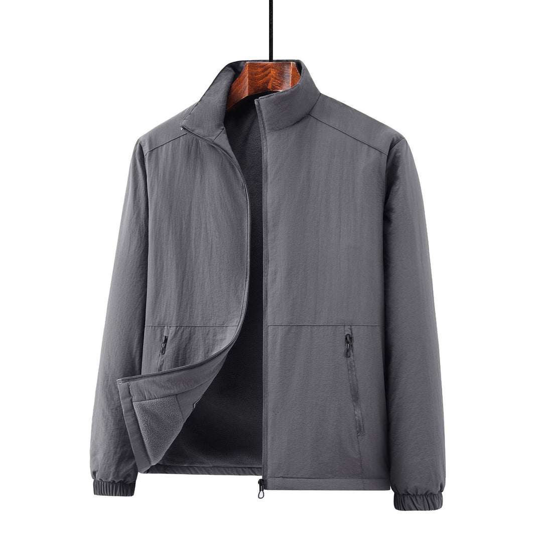 Herren Leichte Übergangsjacke mit Fleece-Innenfutter und Stehkragen Drune