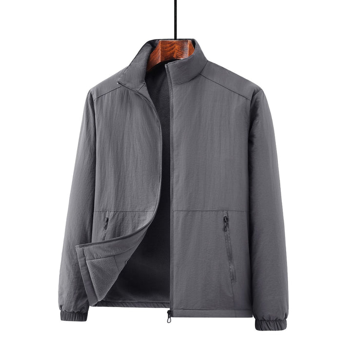 Herren Leichte Übergangsjacke mit Fleece-Innenfutter und Stehkragen Drune
