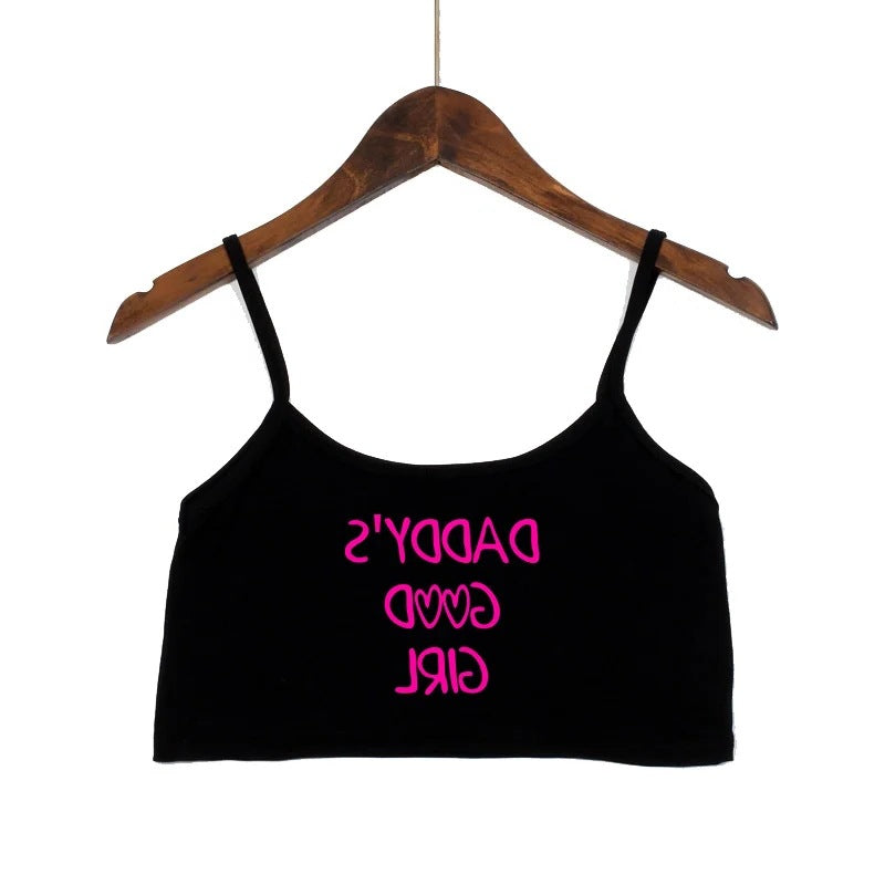 Damen modisches Crop-Top mit verzierten Trägern Drune