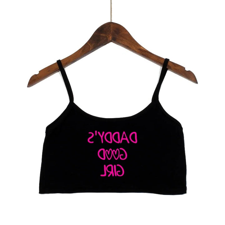 Damen modisches Crop-Top mit verzierten Trägern Drune
