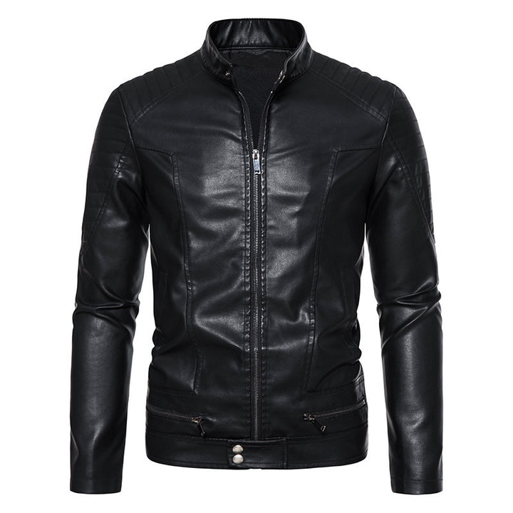 Herren Modische Kunstlederjacke mit Steppdetails Drune 1788322065