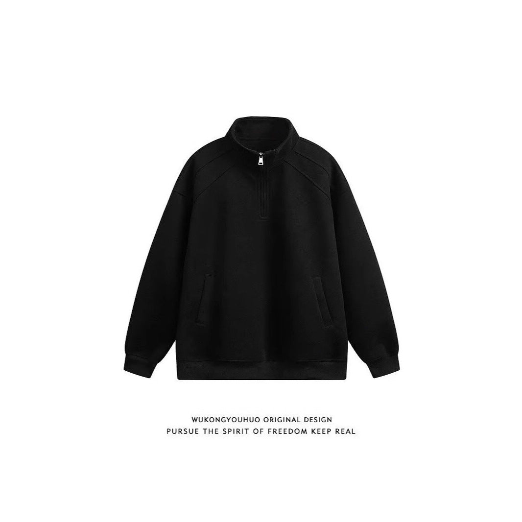 Damen Sportlicher Pullover mit Stehkragen Drune