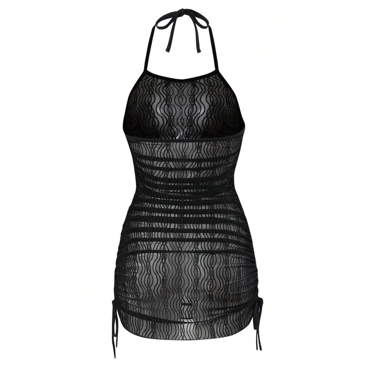 Damen Strandkleid mit eleganter Wellenstruktur Drune