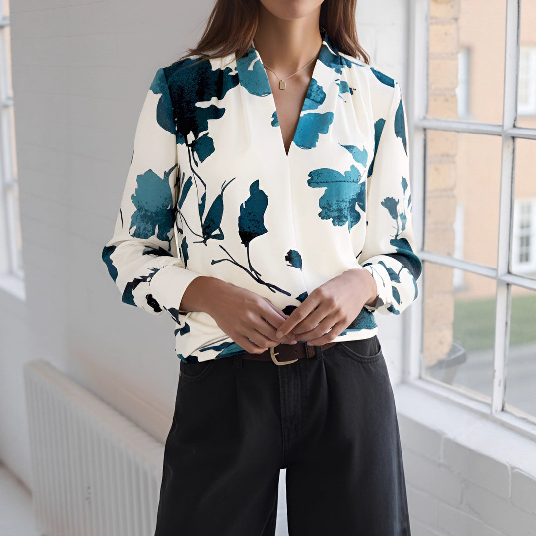 Damen Elegante Bluse mit floralem Muster Drune