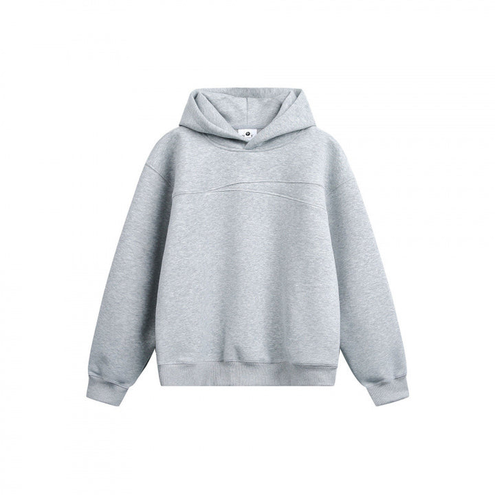 Unisex Oversize Kapuzenpullover aus Baumwollmix mit minimalistischen Nahtdetails Drune