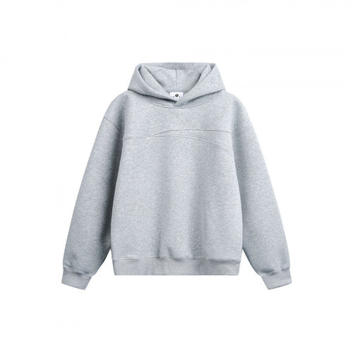 Unisex Oversize Kapuzenpullover aus Baumwollmix mit minimalistischen Nahtdetails Drune