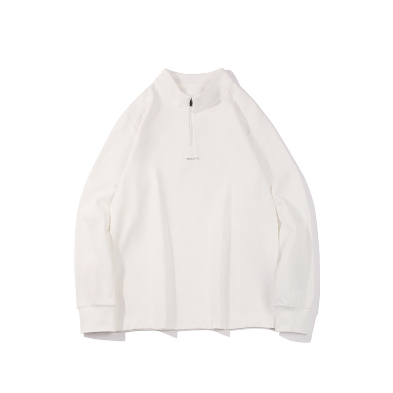 Herren Oversize-Halbzip-Sweatshirt mit Stehkragen, Raglanärmeln und seitlichen Eingrifftaschen Drune