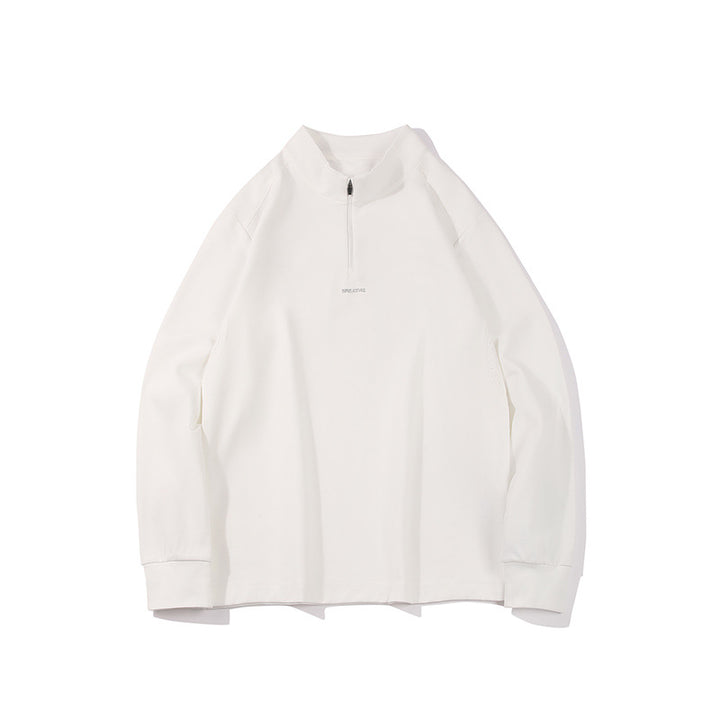 Herren Oversize-Halbzip-Sweatshirt mit Stehkragen, Raglanärmeln und seitlichen Eingrifftaschen Drune
