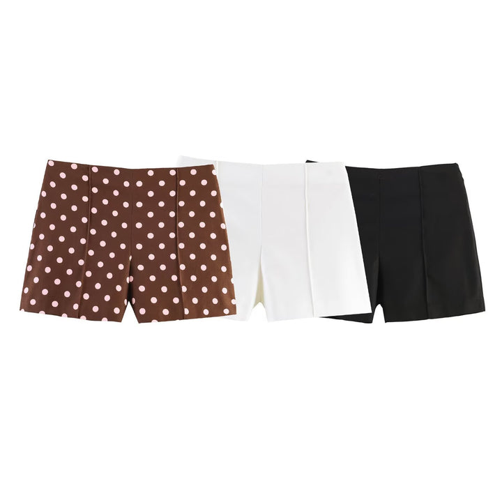 Damen Shorts im eleganten Schnitt mit hoher Taille und dekorativen Falten Drune