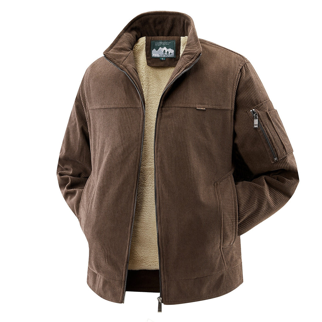 Herren Modische Cordjacke mit Fleece-Innenfutter Drune