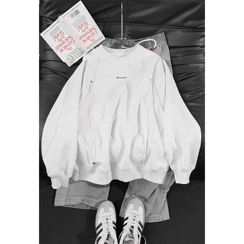 Damen Lässiger Oversized Sweatshirt mit eleganten Akzenten Drune