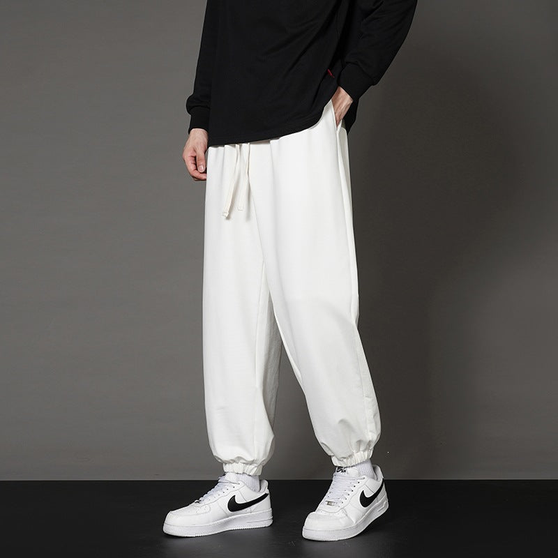 Herren Weite Relax-Jogginghose mit Kordelbund, geradem Beinverlauf & elastischen Bündchen Drune