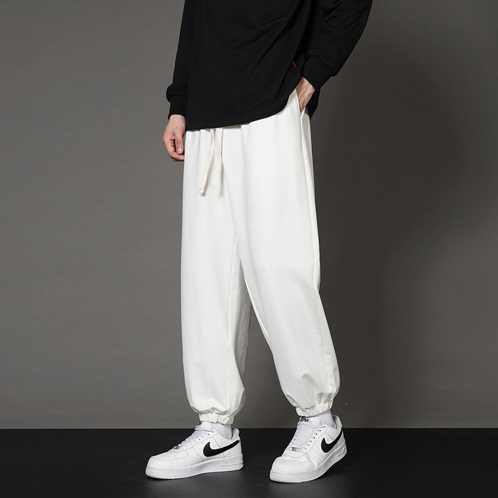 Herren Weite Relax-Jogginghose mit Kordelbund, geradem Beinverlauf & elastischen Bündchen Drune