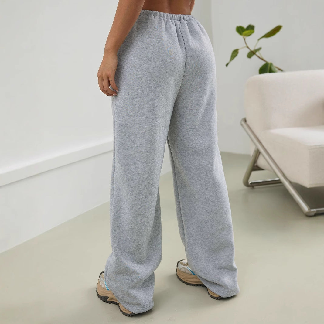 Damen Legere Freizeithose mit elastischem Bund und Bindegürtel Drune