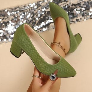 Damen Stilvolle Blockabsatz-Pumps Drune