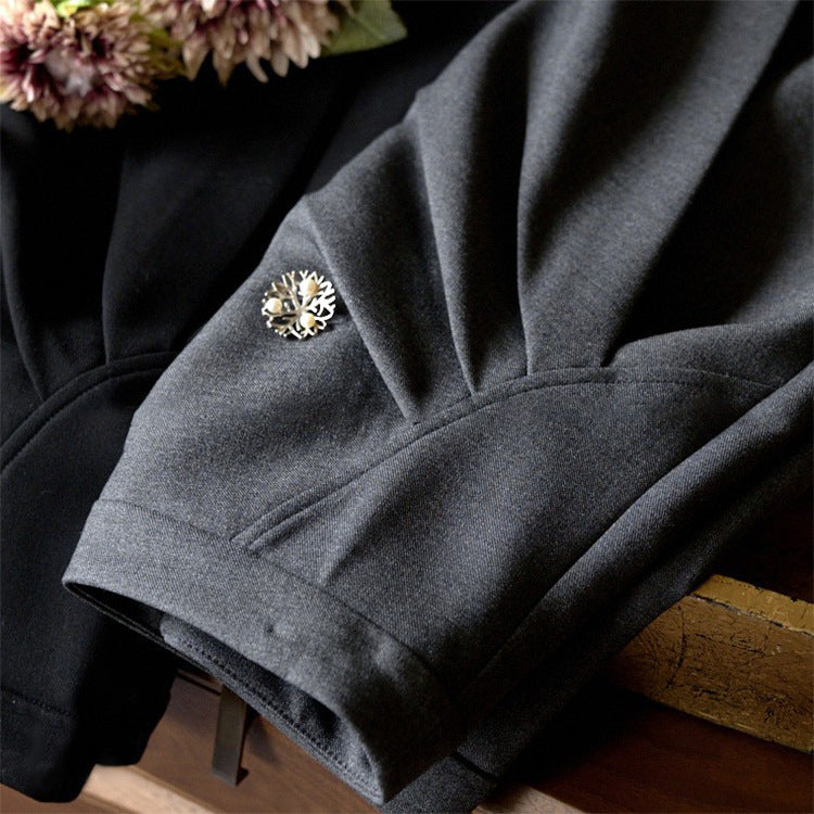 Damen Eleganter Faltenrock mit asymmetrischem Design Drune