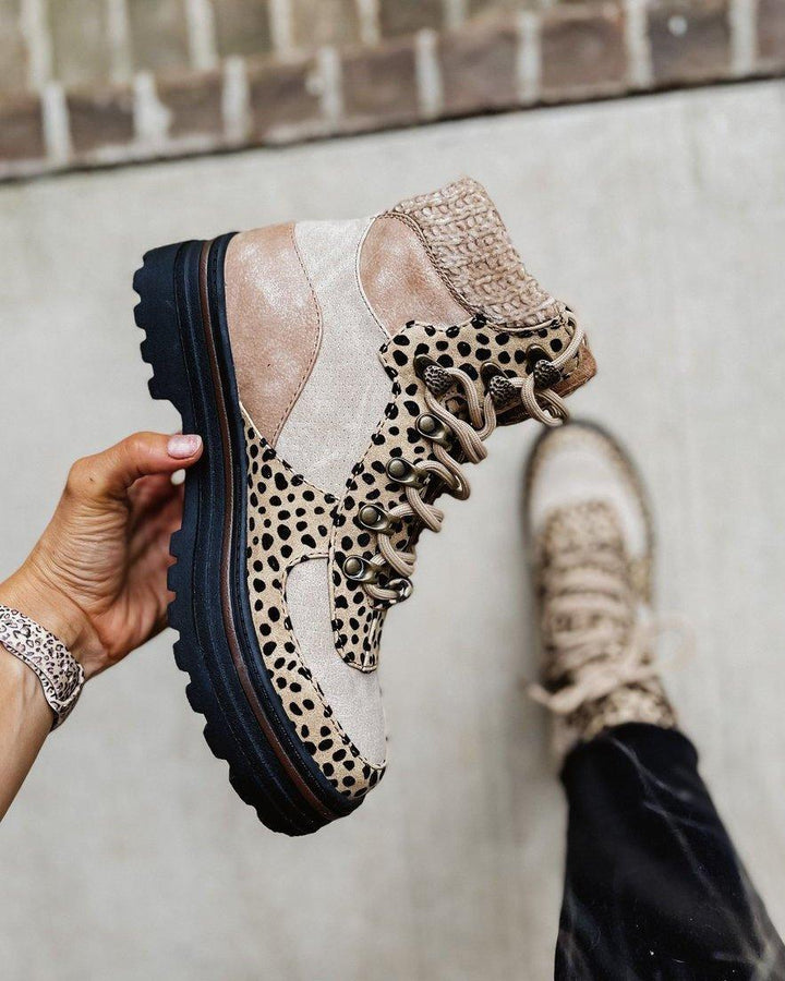Drune | Stiefeletten Mit Wildlederdetails - Leopardenmuster