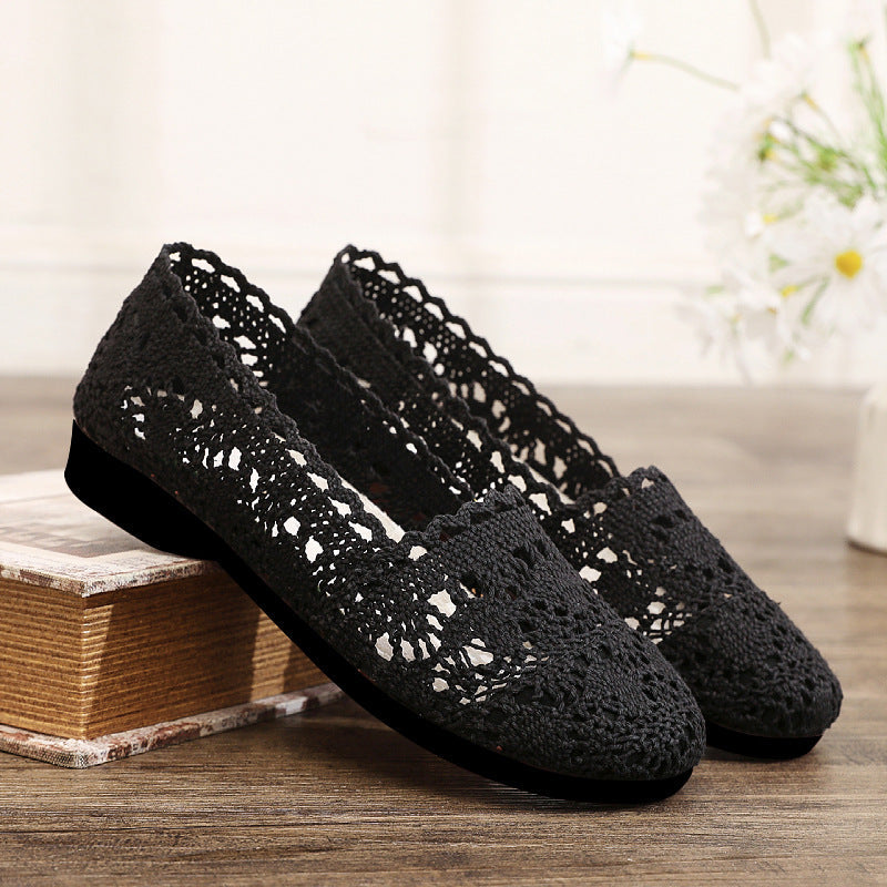 Damen elegante und atmungsaktive Spitzenschuhe Drune
