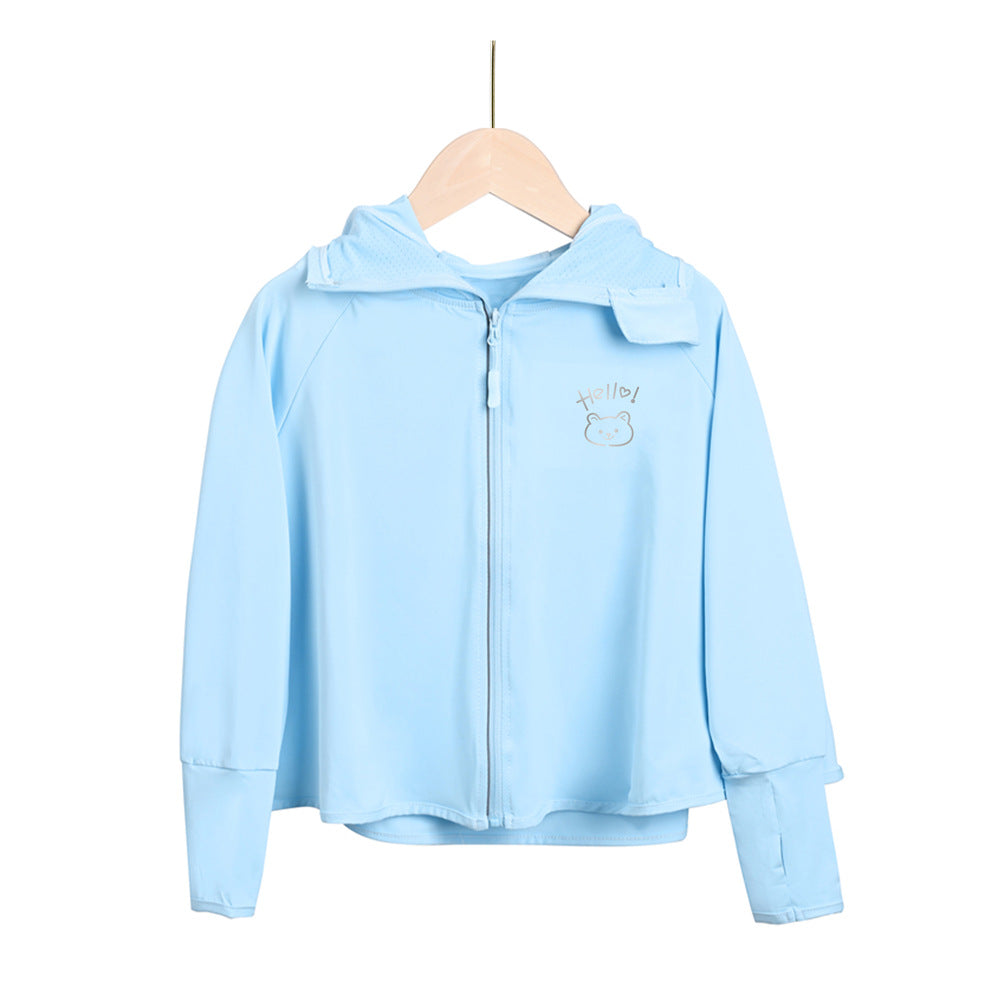 Mädchen multifunktionale UV-Schutzjacke mit Kapuze Drune