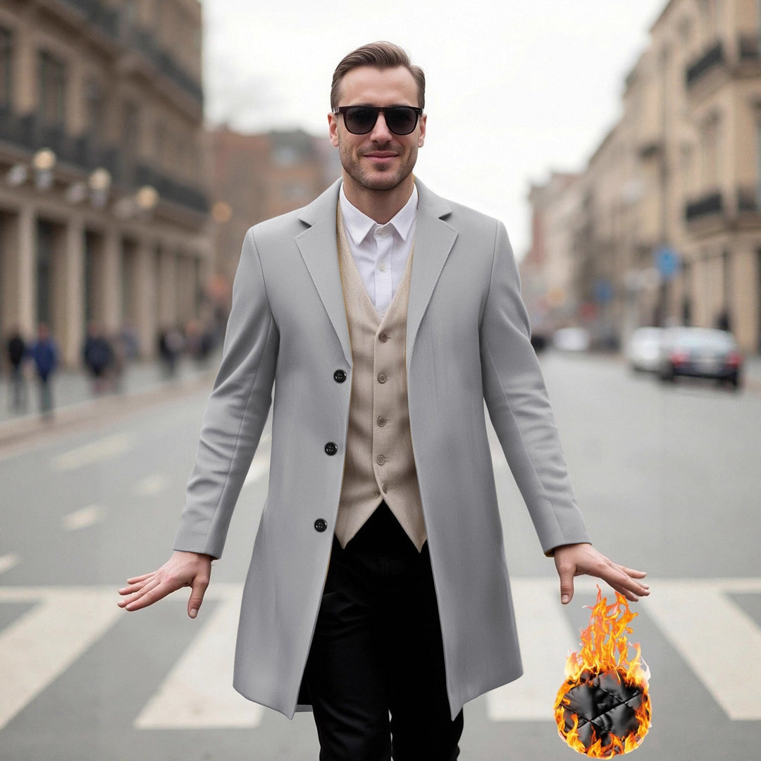 Herren eleganter Langmantel mit modernem Schnitt und optimalem Tragekomfort Drune