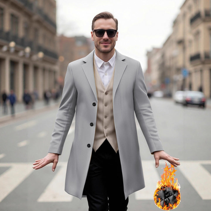 Herren eleganter Langmantel mit modernem Schnitt und optimalem Tragekomfort Drune
