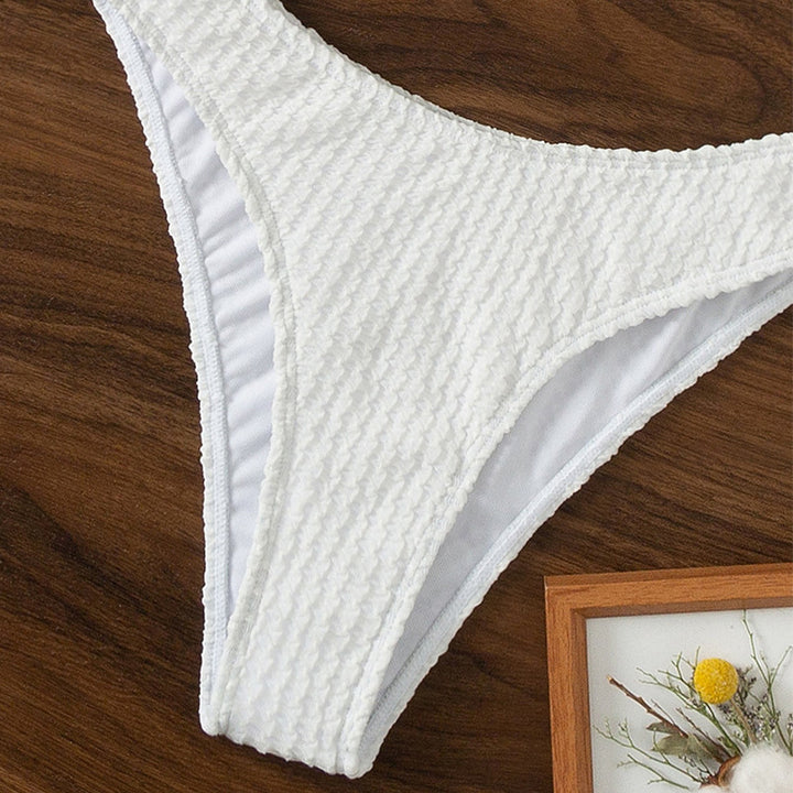Damen Hochgeschnittener Triangel-Bikini mit Ringdetail Drune