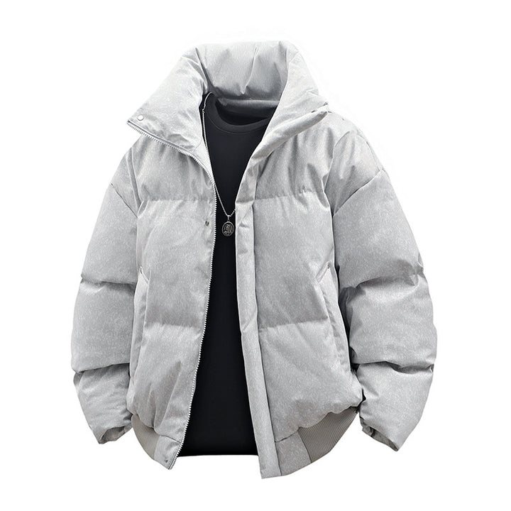 Herren Kurze wattierte Steppjacke mit hohem Stehkragen und matter Strukturoptik Drune