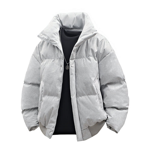 Herren Kurze wattierte Steppjacke mit hohem Stehkragen und matter Strukturoptik Drune