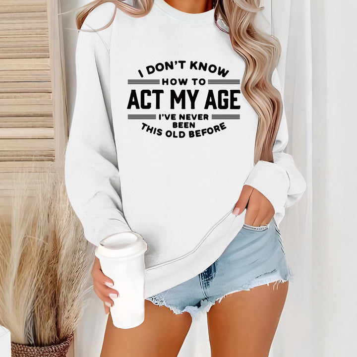 Damen Sweatshirt mit humorvollem Aufdruck und lässigem Schnitt Drune